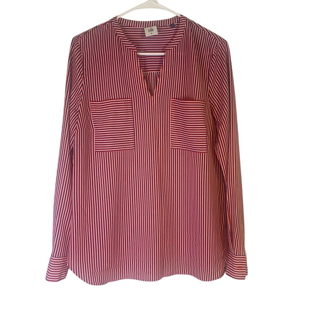 CAbi Franklin Striped Patriotic Long Sleeve Shirt Size Medium L0233